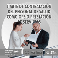 Límite respecto de la contratación de OPS - Contratos de Prestación de Servicios